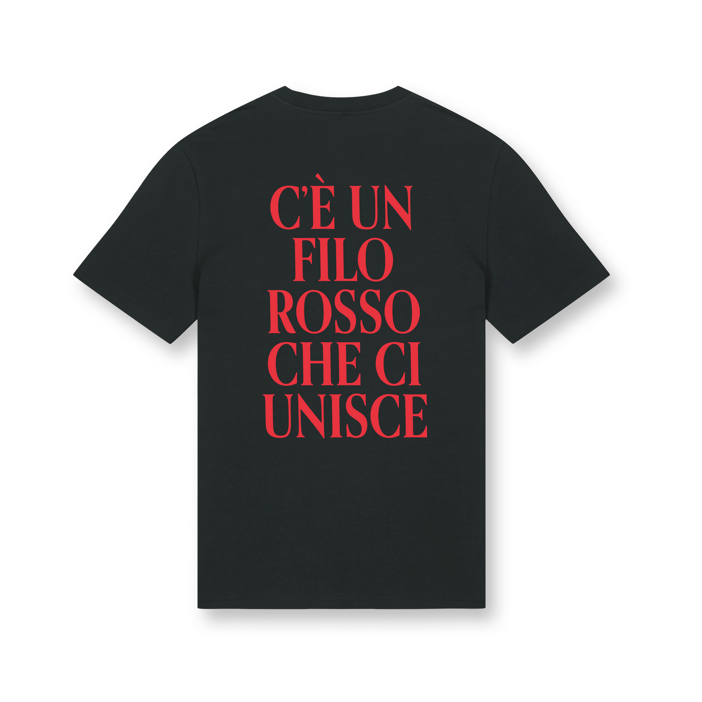 T-Shirt "C'è Un Filo Rosso Che Ci Unisce" Nera
