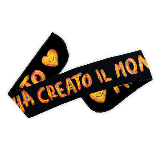 Fascetta "Non So Chi Ha Creato Il Mondo Ma So Che Era Innamorato" Nera